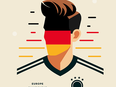 Germany national football team player european championship graphic design illustration