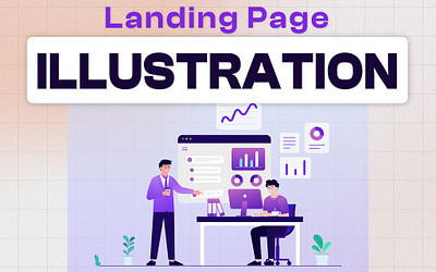 Landing Page Hero Illustration. design illustration landing page ui ux