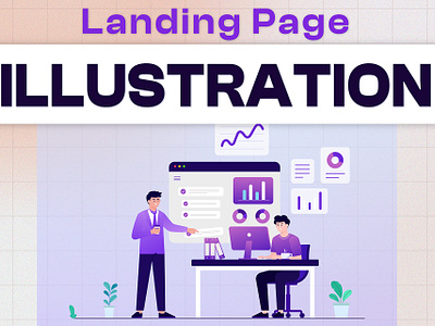 Landing Page Hero Illustration. corporate illustration design hero illustration hero page illustration illustration for website landing page illustration vector design vector illustration website illustration