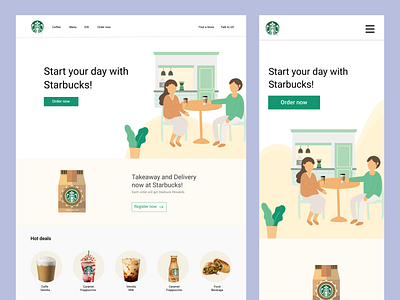 Coffee shop responsive website UI redesign coffee shop ui website design