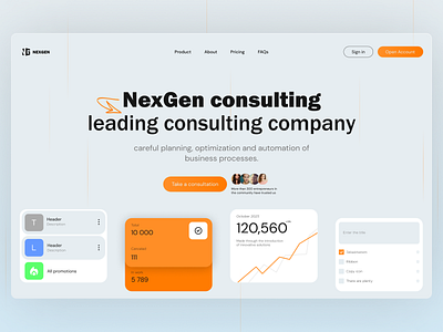 NexGen consulting 3d analyze animation branding consulting design graphic design illustration logo motion graphics ui ux vector webdesi webdesign website