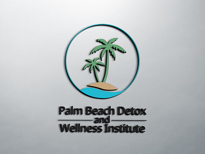 LOGO DESIGN FOR PALM BEACH DETOX AND WELLNESS INSTITUTE branding design graphic design illustration logo vector
