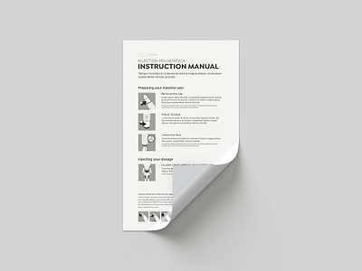 Injection pen instructions - For patients flyer illustration instruction medical pamphlet technical illustration typography