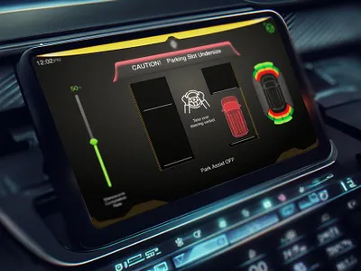 Parking system UI automotive automotive ui parking asistance ui