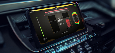 Parking system UI automotive automotive ui parking asistance ui