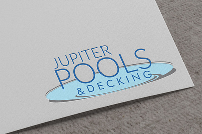 LOGO DESIGN FOR JUPITER POOLS & DECKING branding design graphic design illustration logo vector