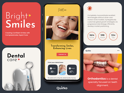 Dental Care UI Mobile Branding brand identity branding business dental dental care doctor identity logo ui ui responsive user interface ux wellness