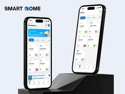 Smart Home App ai automation clean dark mode device device energy home home automation house light mode mobile mobile app remote control smart smart device smart home smart home mobile app smart house ux weather