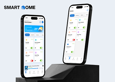 Smart Home App ai automation clean dark mode device device energy home home automation house light mode mobile mobile app remote control smart smart device smart home smart home mobile app smart house ux weather