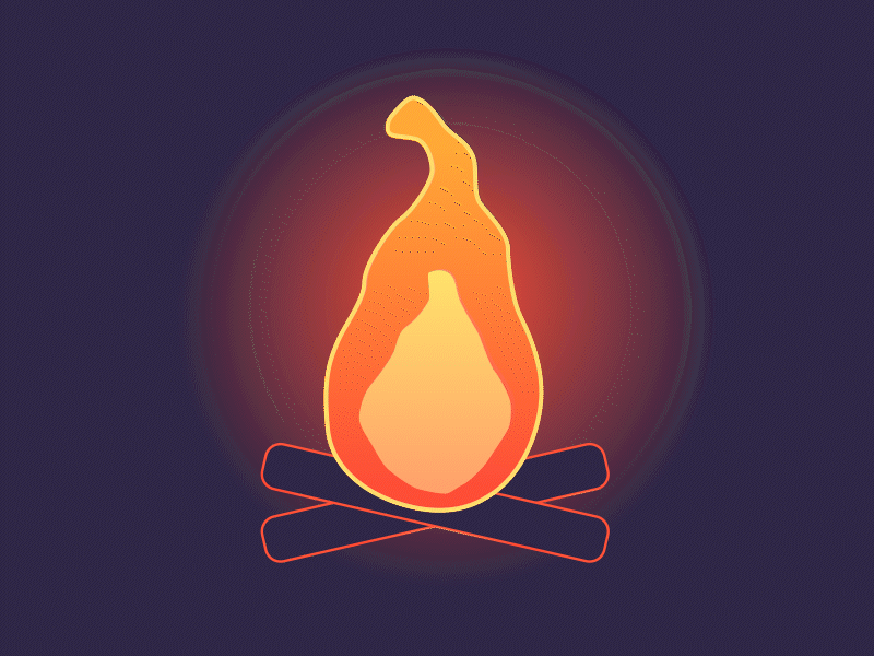 Campfire | Bonfire [Lottie File] animation bonfire campfire fire fire pit fireplace illustration json loop lottie lottie file lottiefiles ui