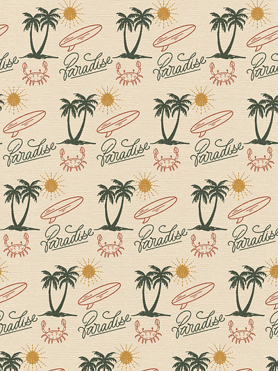 Paradise Beach Pattern beach branding company brand logo company branding company logo paradise pattern patterns summer