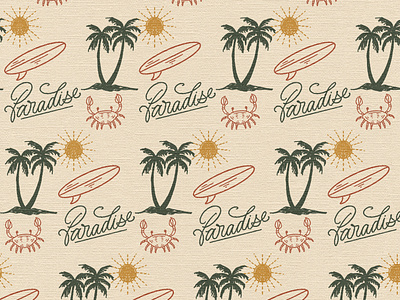 Paradise Beach Pattern beach branding company brand logo company branding company logo paradise pattern patterns summer