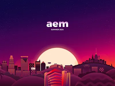 Red Ventures | Summer All Employee Meeting Skyline animation branding graphic design illustration