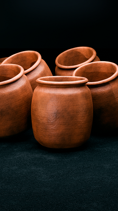 Clay Pot 3d 3d animation 3d modeling ancient animation antique blender blender3d clay clay pot dynamics graphic design jumping motion design motion graphics physics simulation vessel