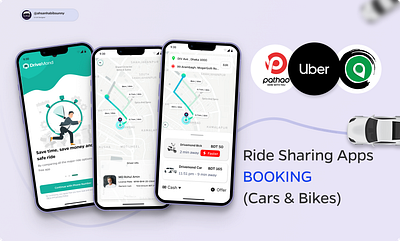 Ride-Sharing Apps (Cars & Bikes) Redesign By Ahsan Habib Sunny ahsanhabibsunny ahsnahabibsunny app ui design uiux wireframe