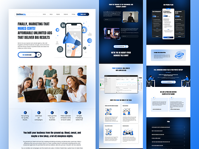 Landing page for a digital ad agency digitalmarketing landing page minimal ui uidesign userexperience webdesign