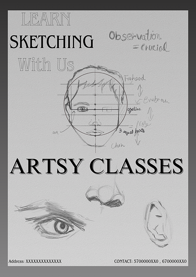 Art Classes Flyer illustration