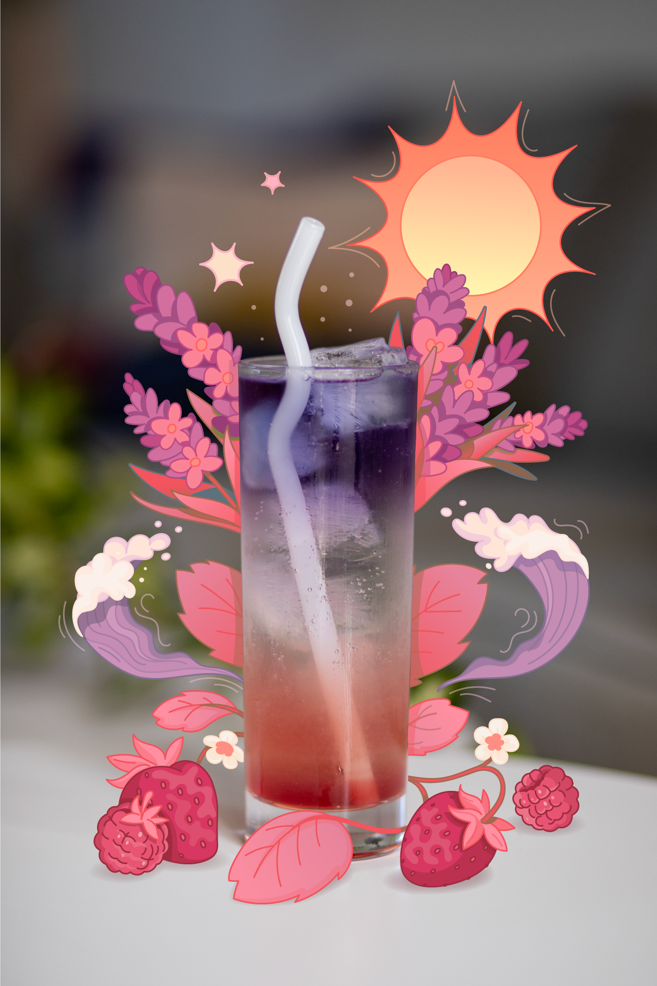 Tan Lines beach cocktail drink food menu mixology packaging photography summer vector