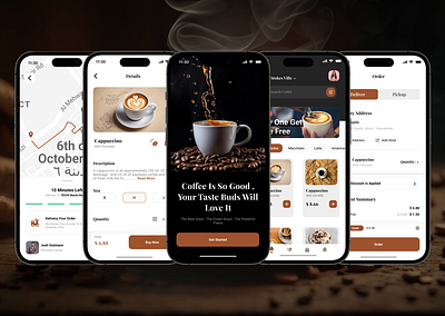 coffee mobile add UI design ui