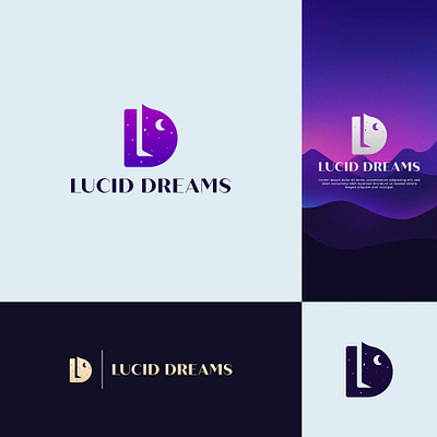 Logo for luxury bespoke event company abstract branding entertainment graphic design identity letter ld logo vector