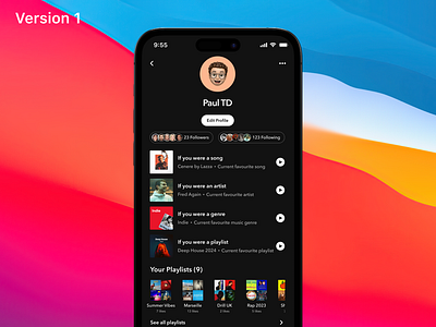 Spotify Profile Page Design - Daily UI #6 dailyui mobile mobile app music product product design profile page spotify ui user profile ux