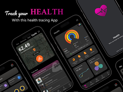 Health Tracking App app app design application health nayeem track tracking ui uiux ux
