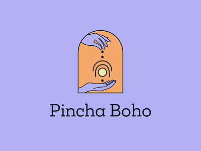 Pincha Boho-Brand Identity Design adobe illustrator bohemian brand identity brand pattern branding color palette content design eclectic graphic design hands icon logo logo suite mockups pattern social media sun typography vector
