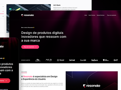 Resonate design desktop resonate studio web design