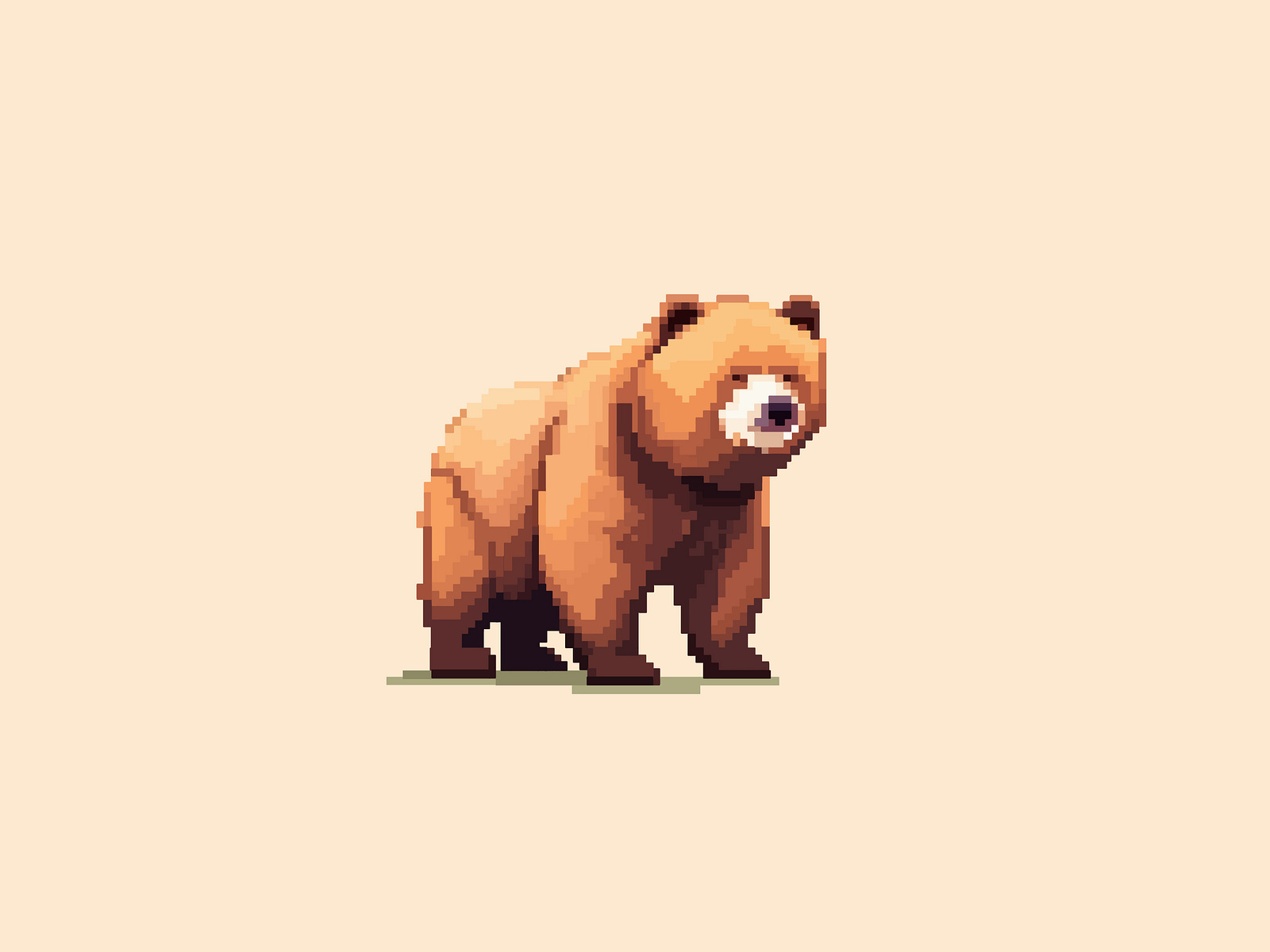 Pixel bear by Mako Zakaidze on Dribbble