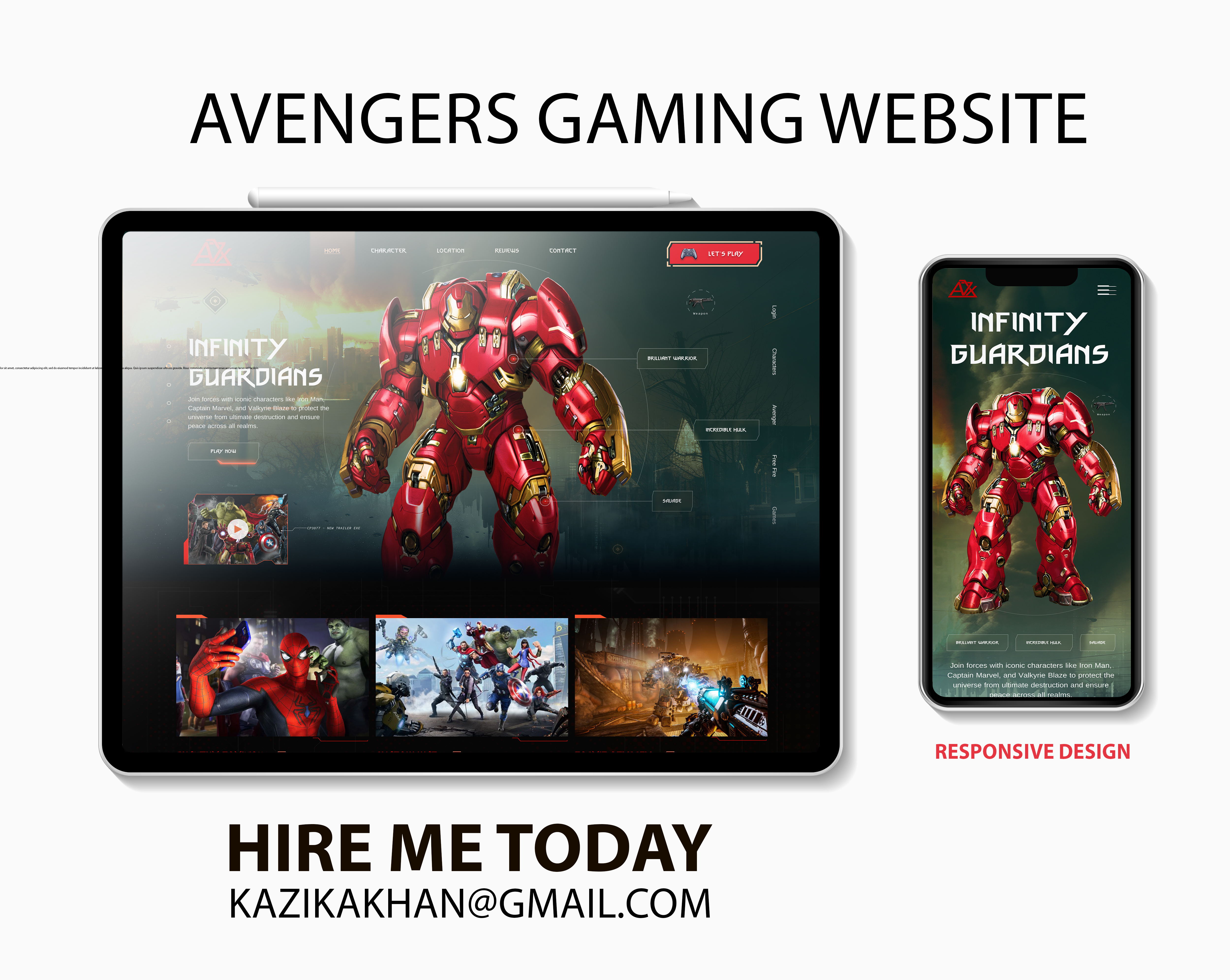 Gaming Responsive website branding design gaming ui gaming website graphic design landing page logo typography ui ui ux user interface ux design