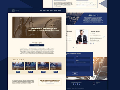 Landing Page - Escritório Termos landing page ui design