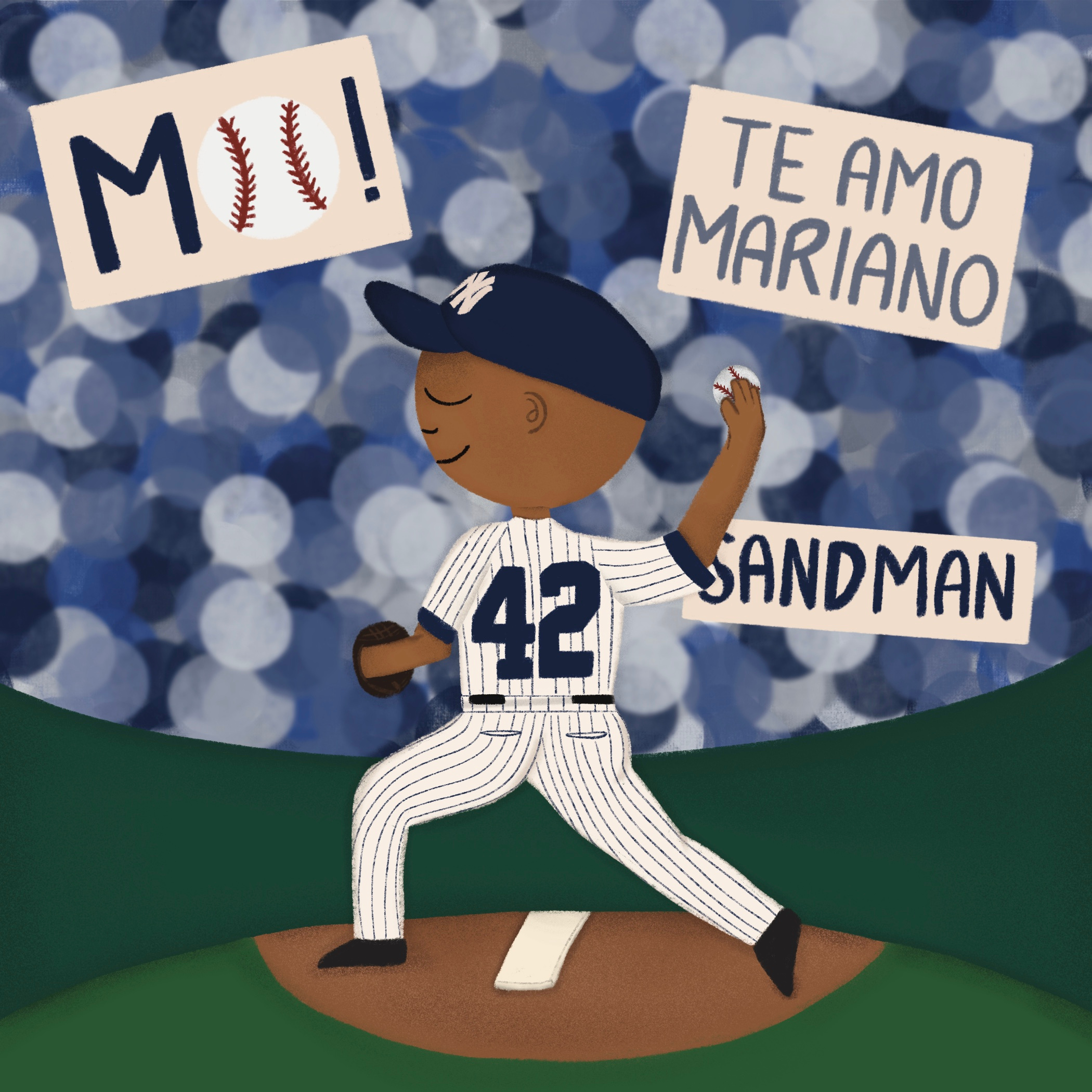 🧢⚾️ Baseball player - Mariano Rivera baseball character design character illustration childrens book childrens book illustration childrens illustration digital art digital illustration illustration illustrator mariano rivera