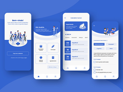 Carteira de Vacinação Digital mobile ui design