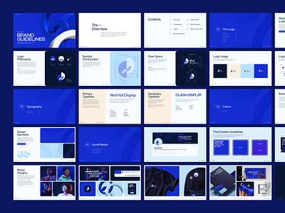 Blue Rhythm - Healthcare company brand guidelines blue brand guidelines brandbook branding clean color pallete creative design healtcare logo modern simple typography warm wellbeing