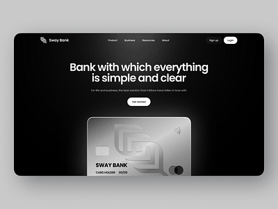 UI Design Concepts for the Bank Landing Page bank banking card cash clean coin crypto dark finance financial fintech modern money sleek token trade trading trendy web3