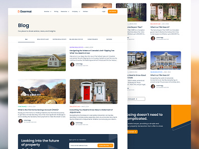 Doormat ~ Blog Page app app design blog blog design blog page landingpage ui ui design web web design website website design