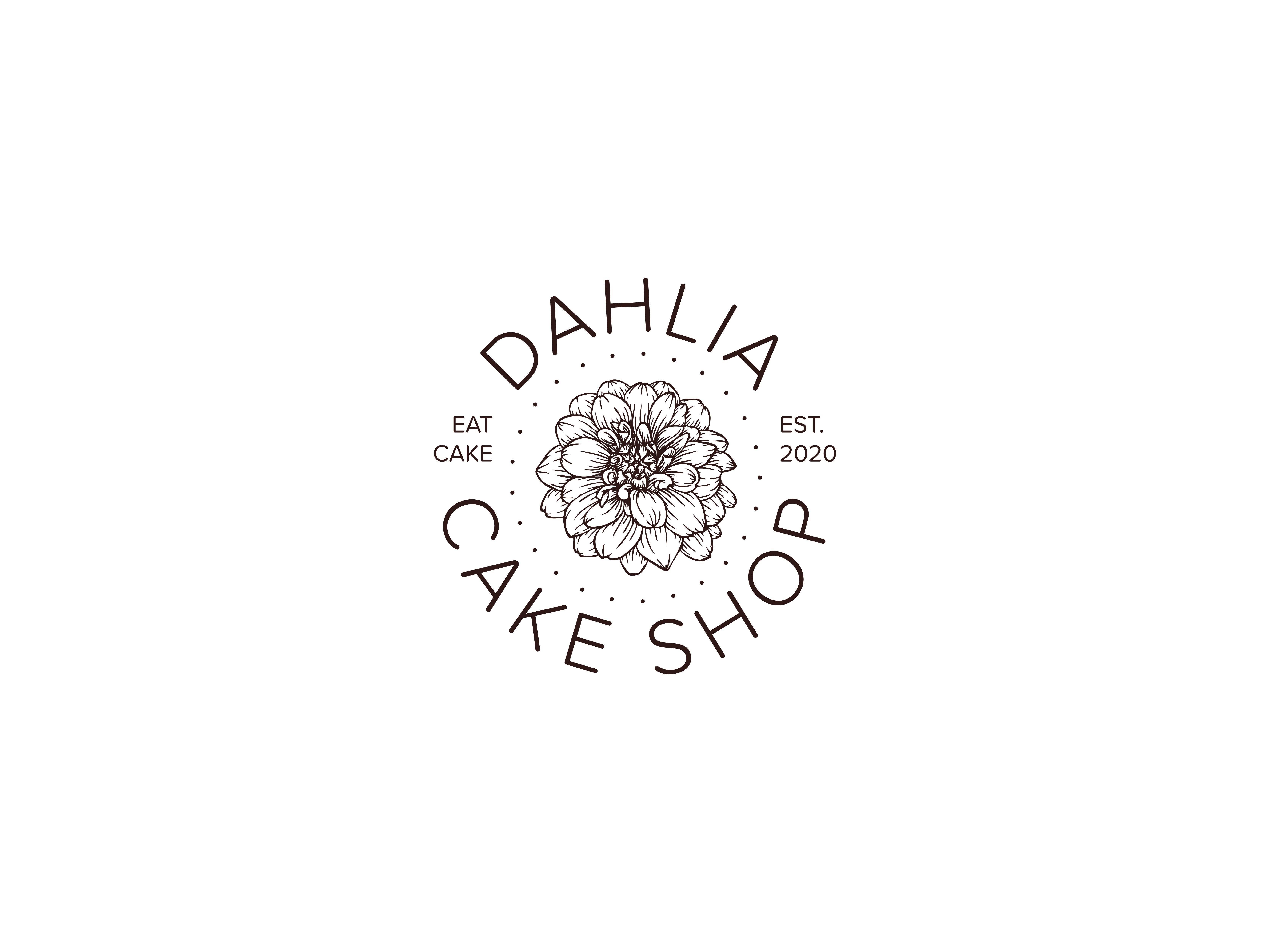Dahlia Cake Shop Logo Package brand branding cake cake shop dahlia design flower graphic design illustration logo tony voorhees tonyvoorhees type typography