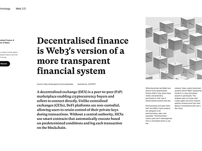 Wed Editorial Layout for DeFi editorial design layout design ui visual design