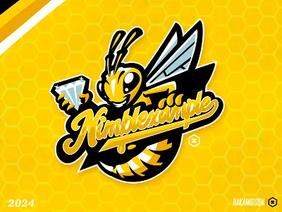 NIMBLEXAMPLE LOGO FOR CLIENT baseball baseballogo basketball basketballogo beeillustration beelogo branding gaming gaminglogo logo logobee mascot mlblogo sport sportbrandinglogo sportlogo sportslogo tornamentlogo