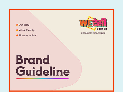 Brand Guideline: WeDesi's Flavourful Identity brand brand design brand guidelines brand identity branding case study catering food food catering fusion food identity design visual identity