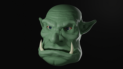 Ork head 3d 3d art 3d model 3d sculpting blender cycles greenskin head orc orcs ork orks render