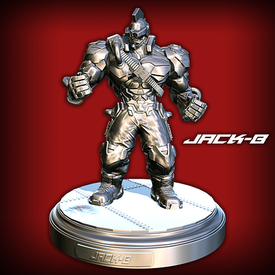 Jack-8 (from Tekken 8) 3D-printable model 3d art 3d model 3d print 3d printing blender jack 8 jack8 statue tekken tekken8