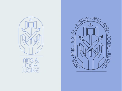 Arts & Social Justice Logo art deco arts badge flat illustration graphic design illustration justice logo social justice vector