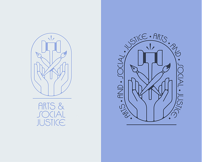 Arts & Social Justice Logo art deco arts badge flat illustration graphic design illustration justice logo social justice vector