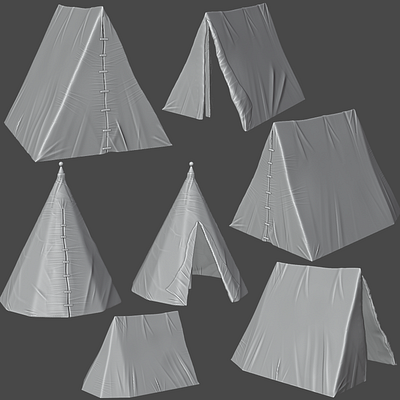 Tents 3d 3d art 3d model 3d printing 3d sculpting blender design illustration tents ui