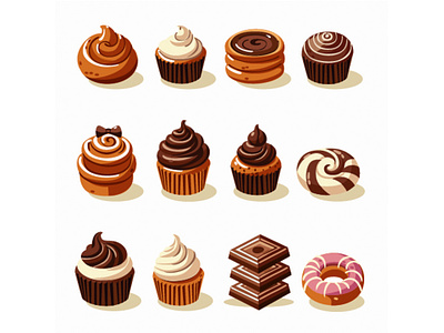 Collection Hand Drawn Chocolate Bars Illustration background bakery bar cacao cadburry cake candy caramel chocolate clipart cocoa cupcake donut flavor food icon oreo sweet wafer waffle