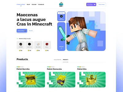 TryRPG Minecraft ItemShop Landing Page design figma game gaming graphic design itemshop landing page minecraft minecraft landing page minecraft page new popular shop ui ui design uiux user interface web web design website