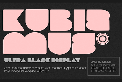 Kubizmus - Block Display Font expandedfonts font asset font preview logo typography