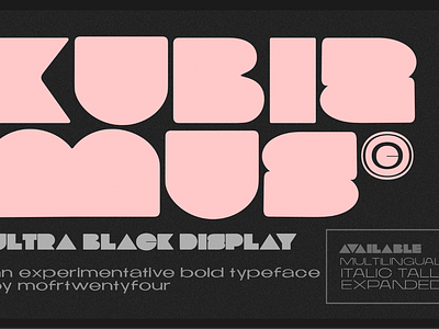 Kubizmus - Block Display Font expandedfonts font asset font preview logo typography