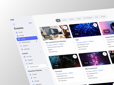 Lutent - Your Ultimate Event Guide in Lutsk Tablet IPad App app app design china concert conference design halo ipad minimal parade tablet ticket tubik ui ux web